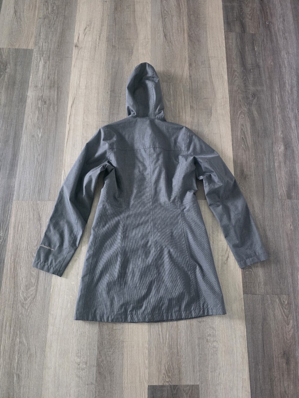 Eddie Bauer Women's Gray Raincoat Hooded Size XS - Picture 7 of 8